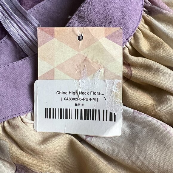 Three Bird Nest Purple Floral Maxi Dress - Picture 11 of 12